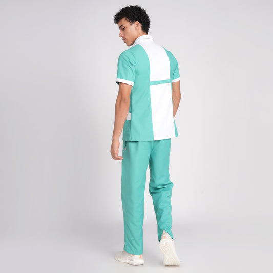 Nursing Dress ( Top/Bottom)-green white