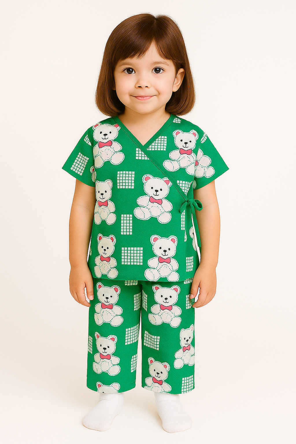 Green Bear Print Set
