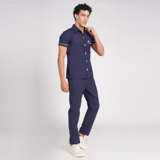 Nursing Dress ( Top/Bottom)-Dark blue