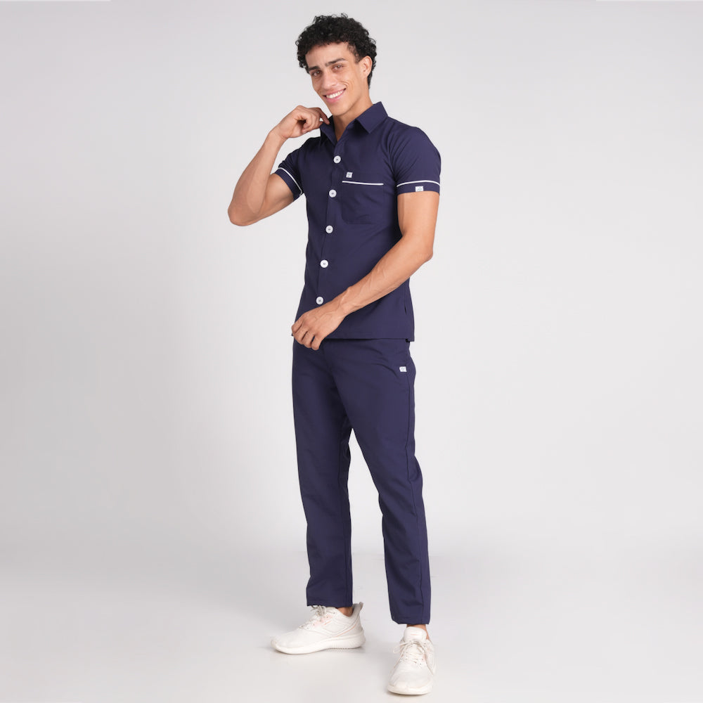 Nursing Dress ( Top/Bottom)-Dark blue