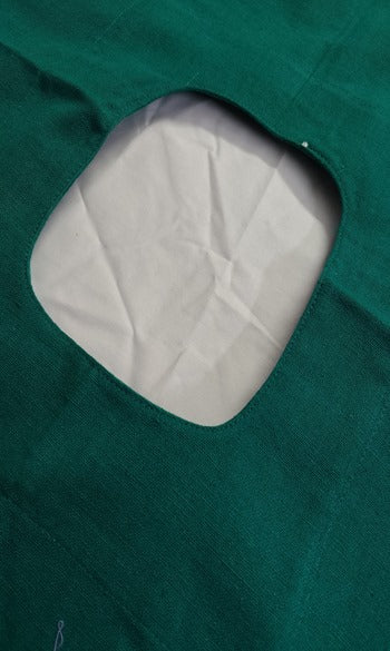 Cut sheet with oval hole 5X6 -Green