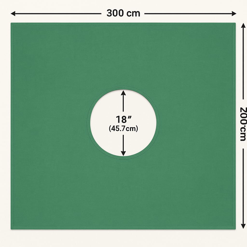 Abd Sheet with 18"hole -Green
