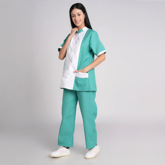Nursing Dress ( Top/Bottom)-green white