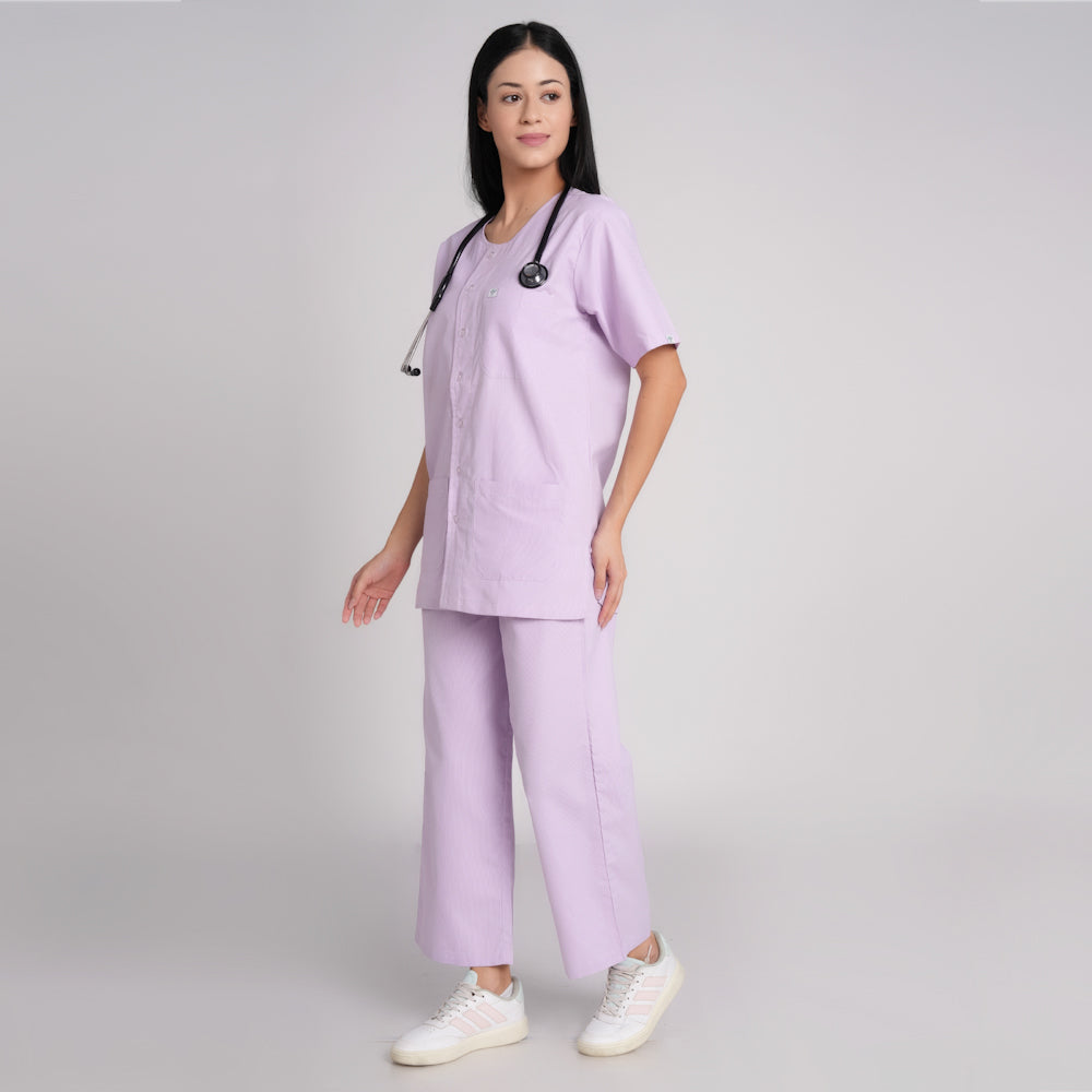 Patient Dress (Top/Bottom)-Purple