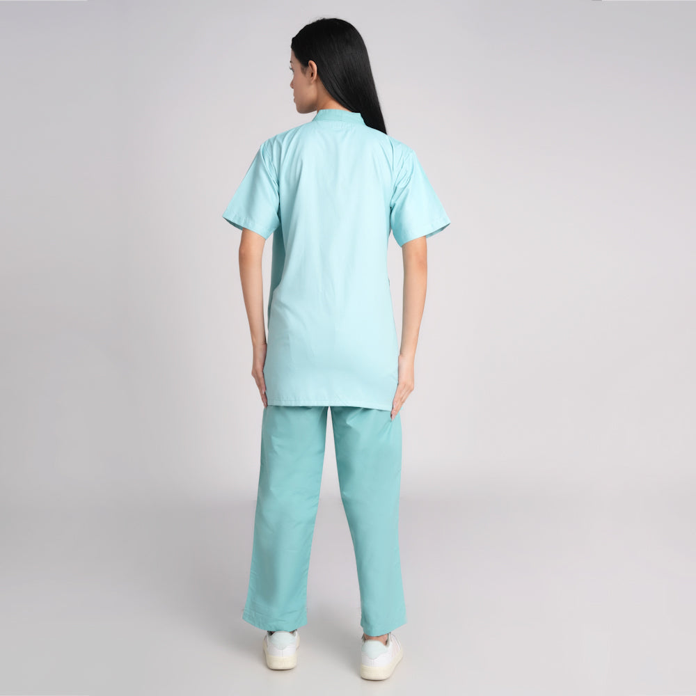 Patient dress - pine check Green