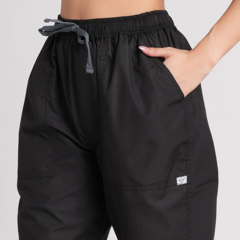Scrub Suit (Top/Bottom)-Black