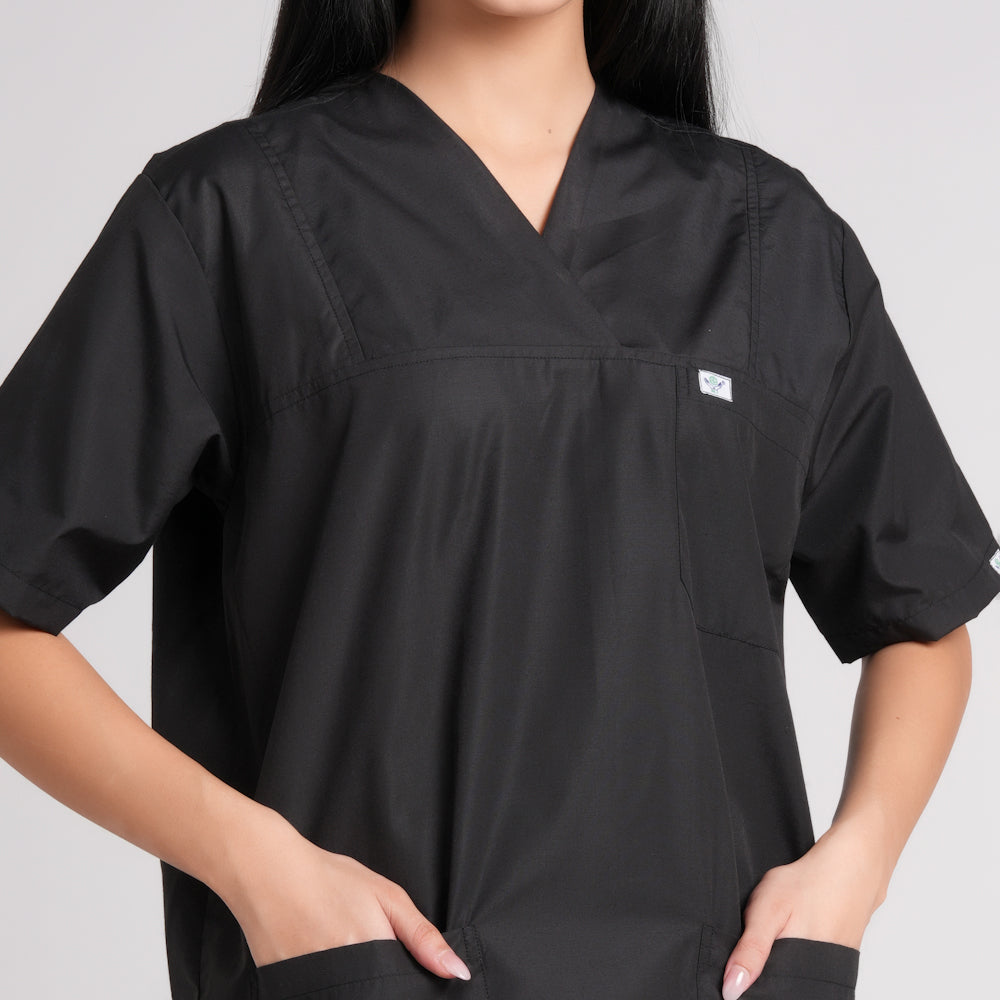 Scrub Suit (Top/Bottom)-Black