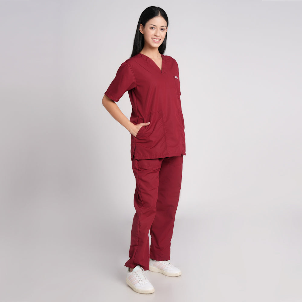 Scrub Suit (Top/Bottom)-Marron