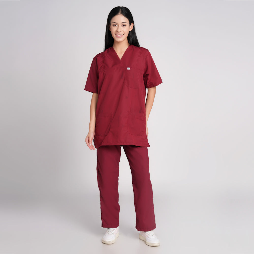 Scrub Suit (Top/Bottom)-Marron