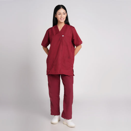 Scrub Suit (Top/Bottom)-Marron