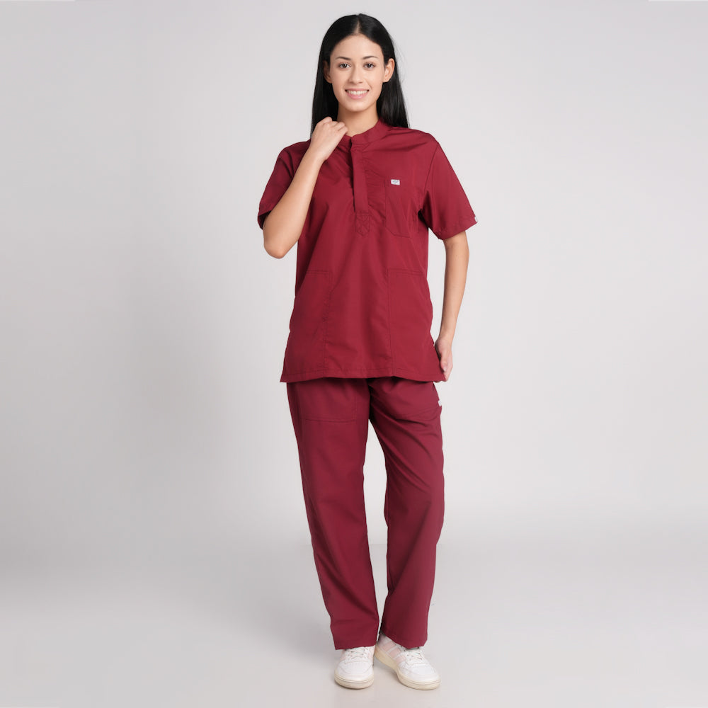 Scrub Suit (Top/Bottom)-Marron
