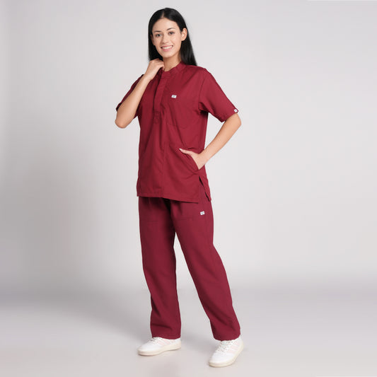 Scrub Suit (Top/Bottom)-Marron