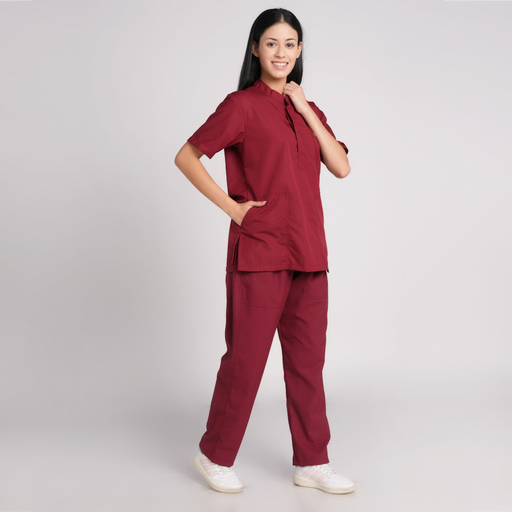 Scrub Suit (Top/Bottom)-Marron