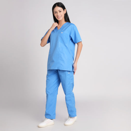 Scrub Suit (Top/Bottom)-Sky Blue
