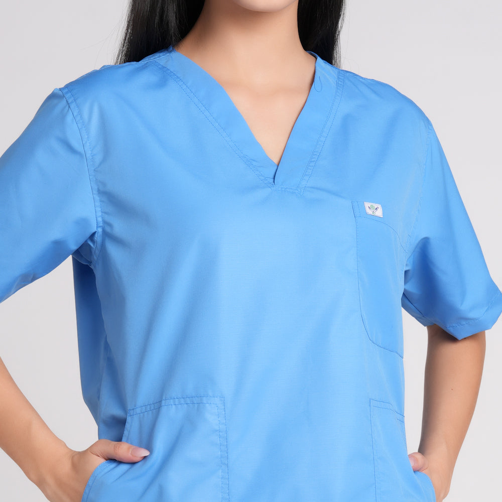 Scrub Suit (Top/Bottom)-Sky Blue