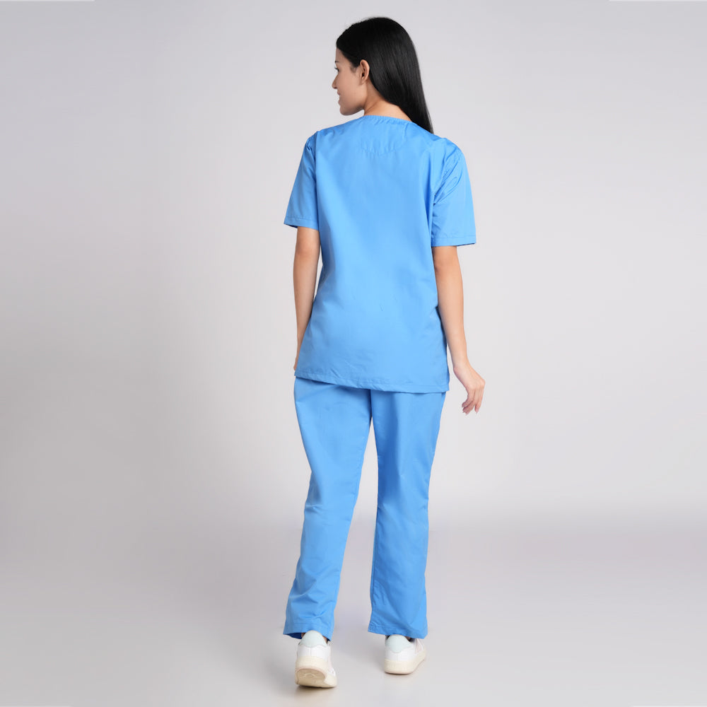 Scrub Suit (Top/Bottom)-Sky Blue