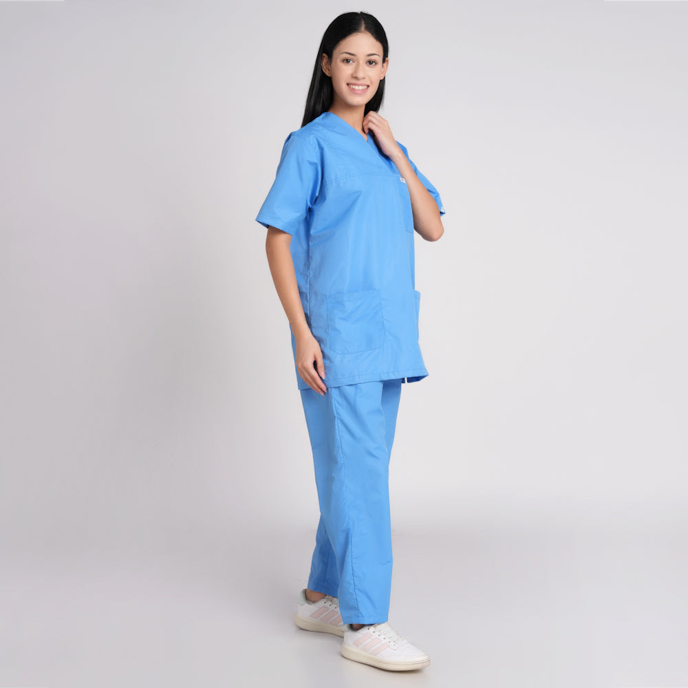 Scrub Suit (Top/Bottom)-Sky Blue