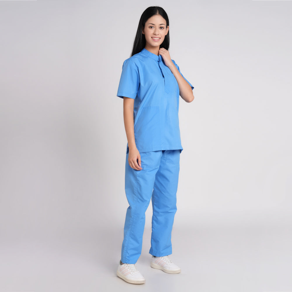 Scrub Suit (Top/Bottom)-Sky Blue