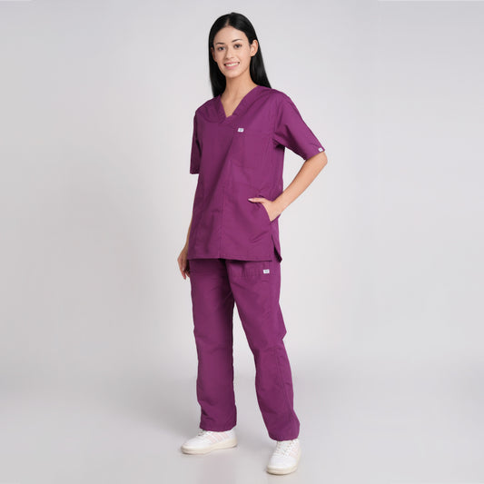 Scrub Suit (Top/Bottom)-Voilet