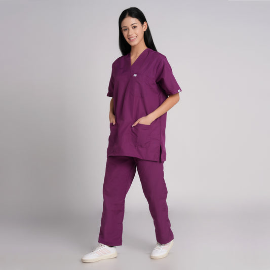 Scrub Suit (Top/Bottom)-violet