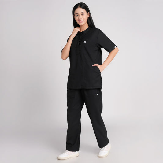 Scrub Suit (Top/Bottom)-Black