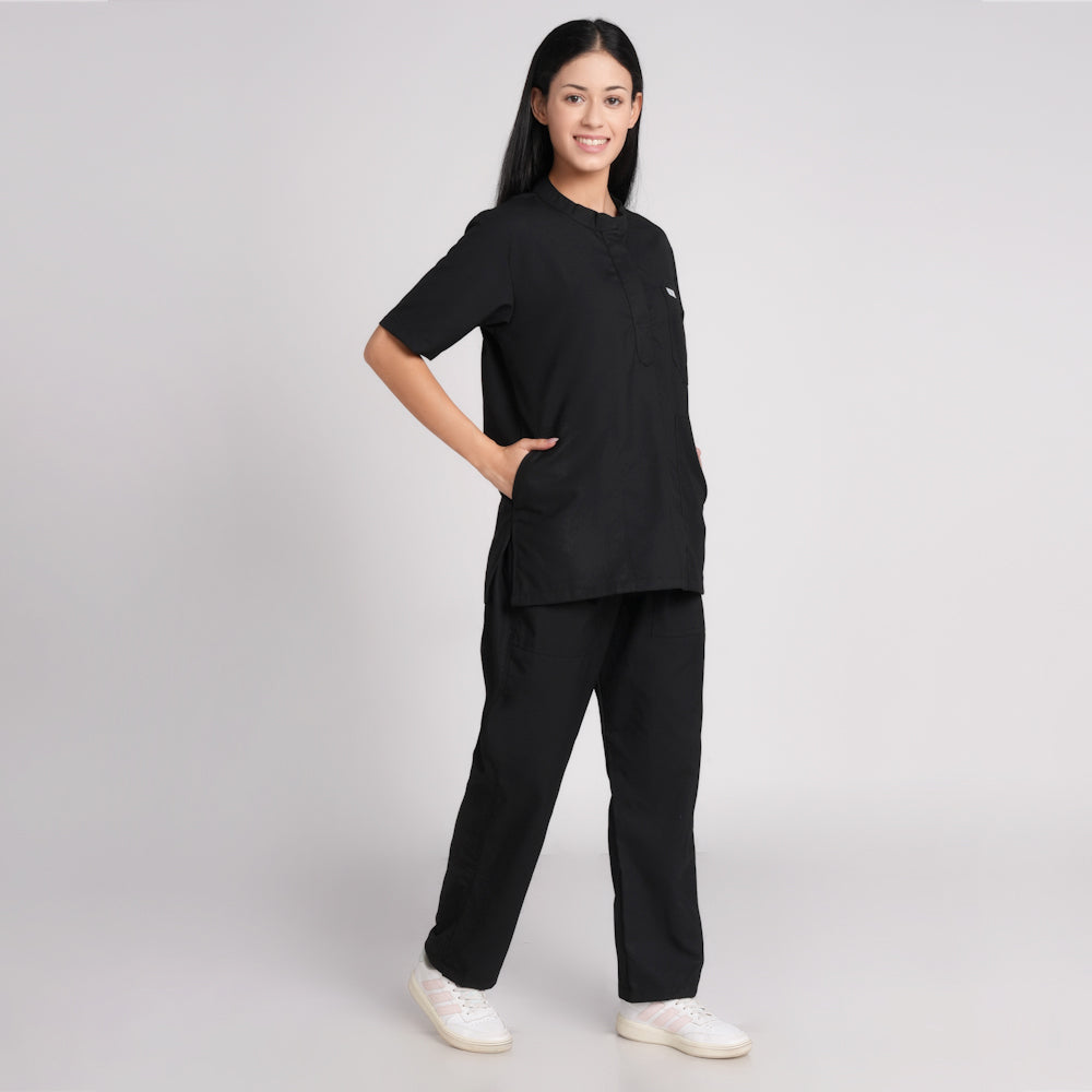 Scrub Suit (Top/Bottom)-Black