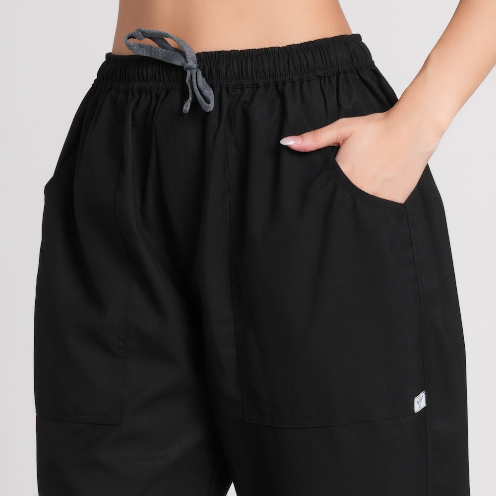 Scrub Suit (Top/Bottom)-Black