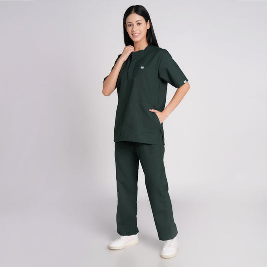 Scrub Suit (Top/Bottom)-Bottel Green
