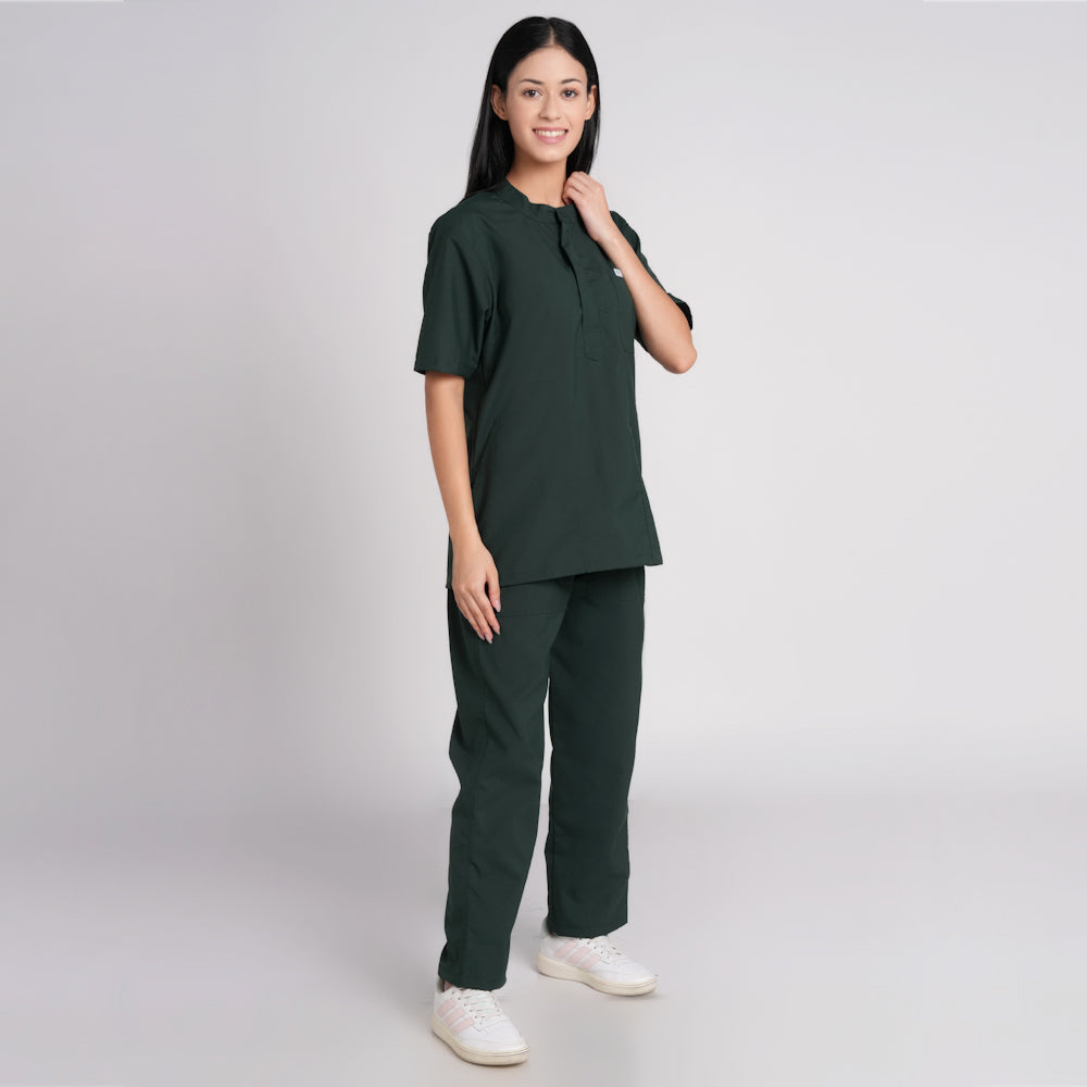 Scrub Suit (Top/Bottom)-Bottel Green