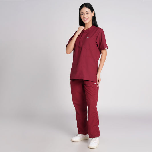 Scrub Suit (Top/Bottom)-Marron
