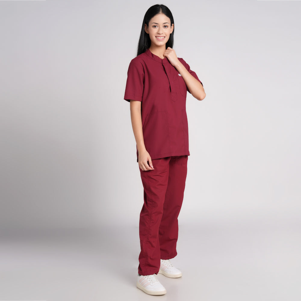 Scrub Suit (Top/Bottom)-Marron