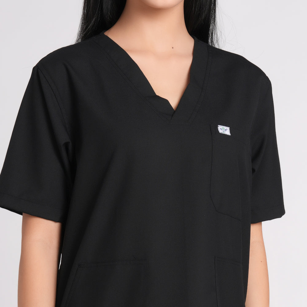Scrub Suit (Top/Bottom)-Black