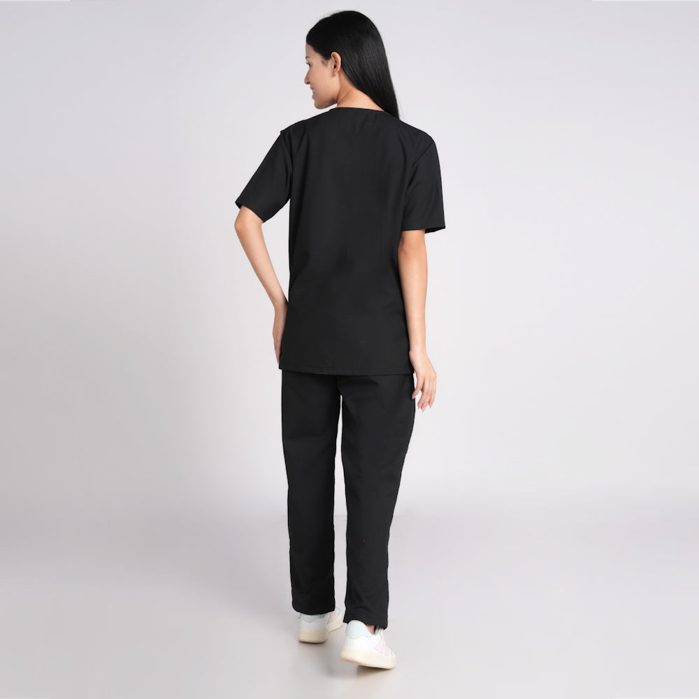 Scrub Suit (Top/Bottom)-Black