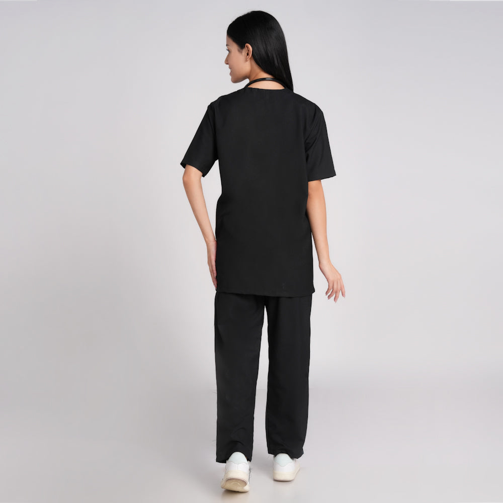 Scrub Suit (Top/Bottom)-Black