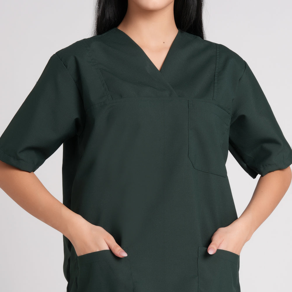 Scrub Suit (Top/Bottom)-Bottel Green