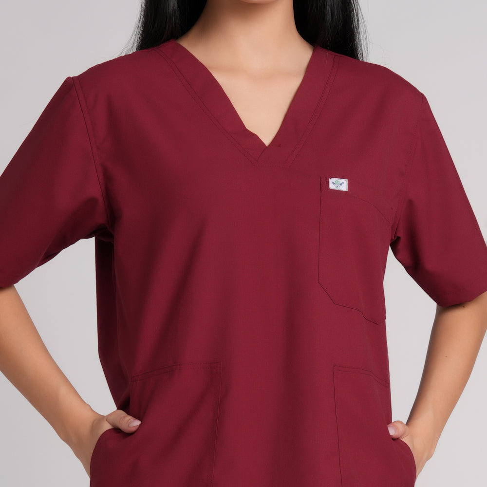 Scrub Suit (Top/Bottom)-Marron