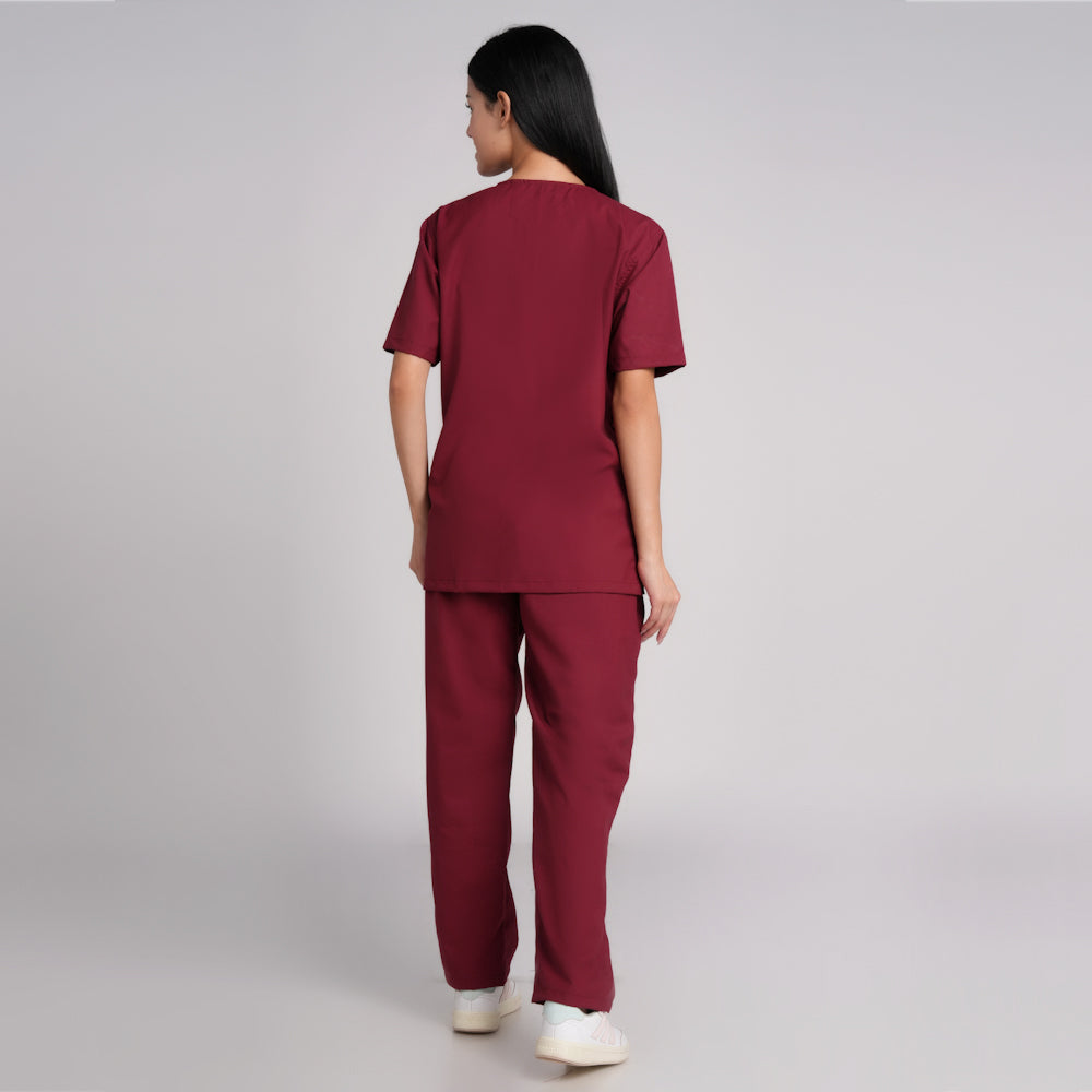 Scrub Suit (Top/Bottom)-Marron