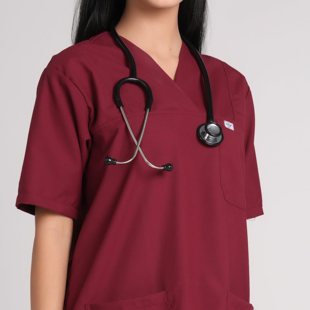 Scrub Suit (Top/Bottom)-Marron