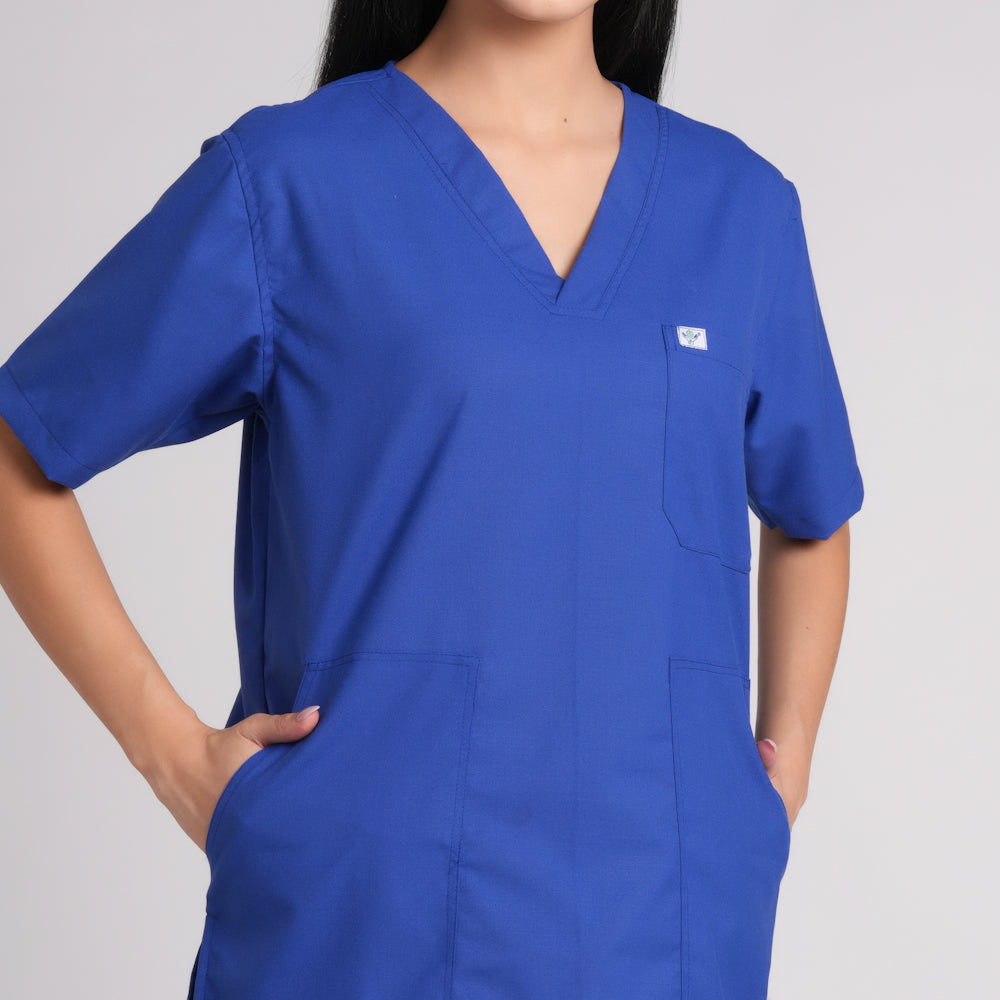 Scrub Suit (Top/Bottom)-Royal blue