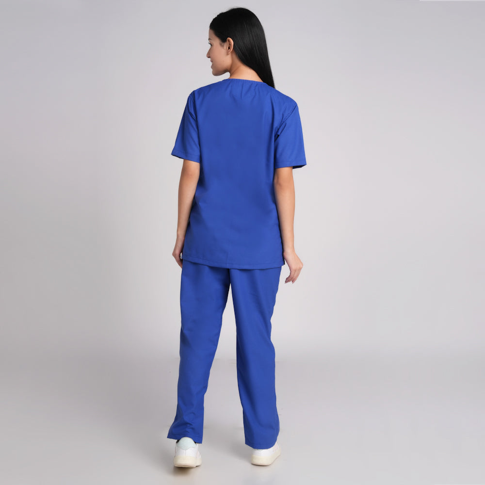 Scrub Suit (Top/Bottom)-Royal blue