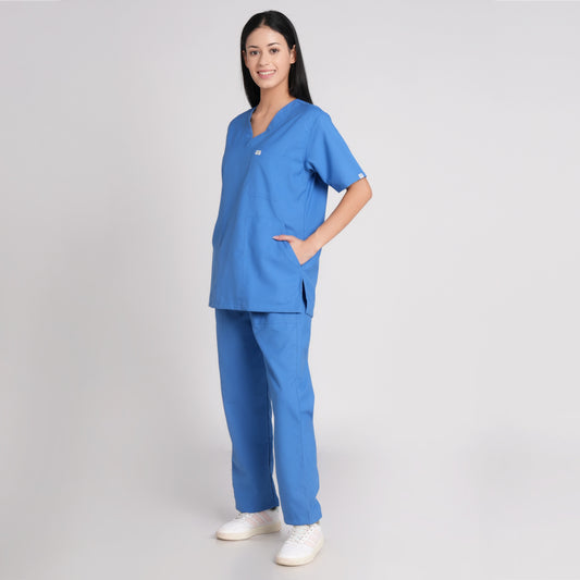 Scrub Suit (Top/Bottom)-Sky Blue