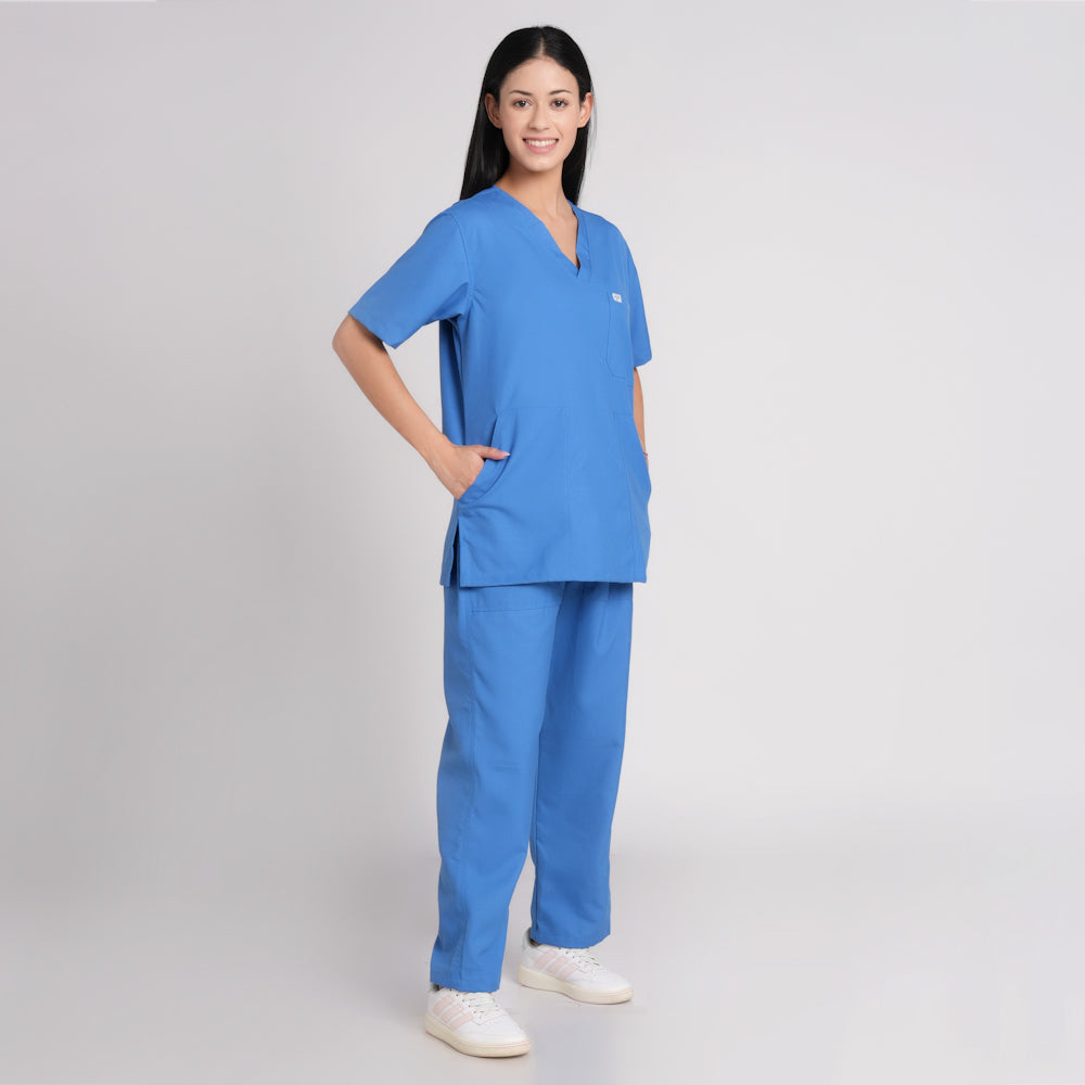 Scrub Suit (Top/Bottom)-Sky Blue