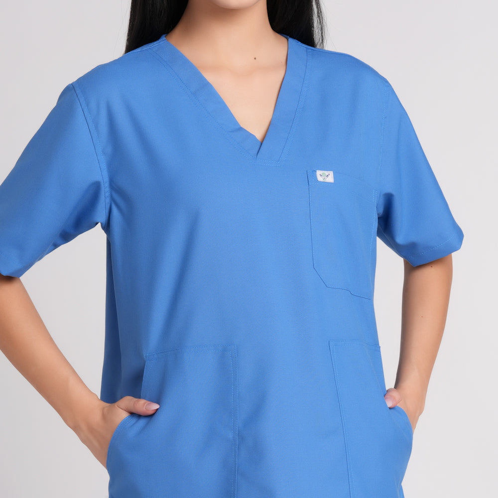 Scrub Suit (Top/Bottom)-Sky Blue