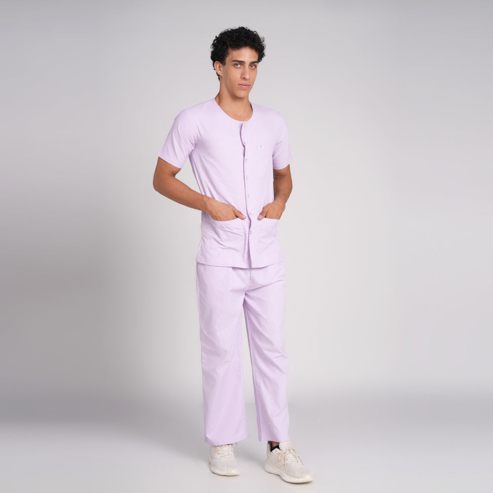 Patient Dress (Top/Bottom)-Purple