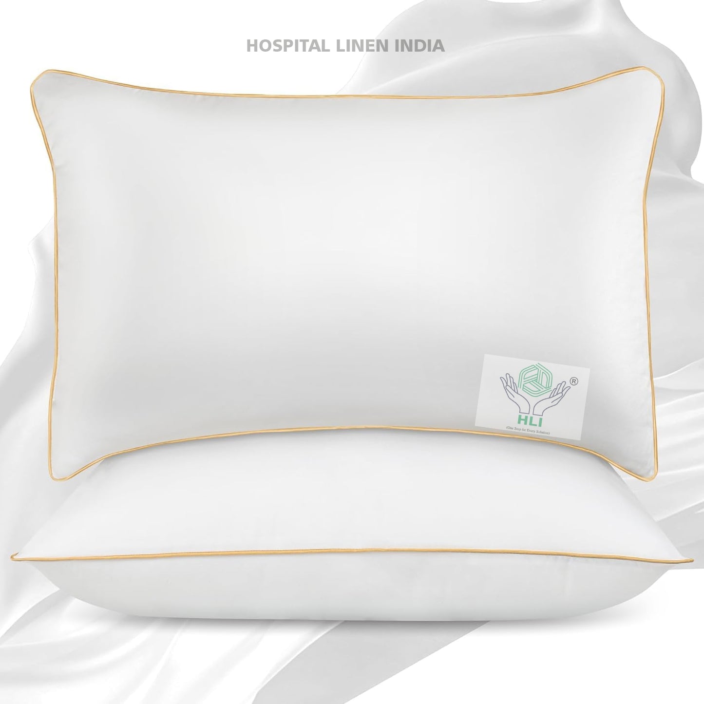 Pillow with yellow Paiping-White