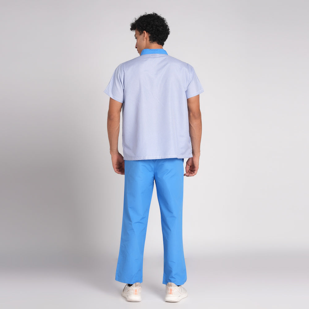 Patient dress - Blue Stripe