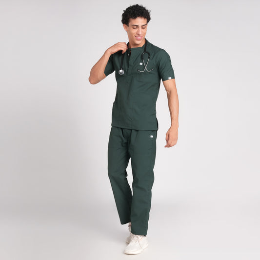 Scrub Suit (Top/Bottom)-Bottel Green