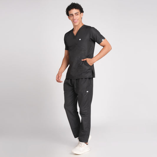 Scrub Suit (Top/Bottom)-Black