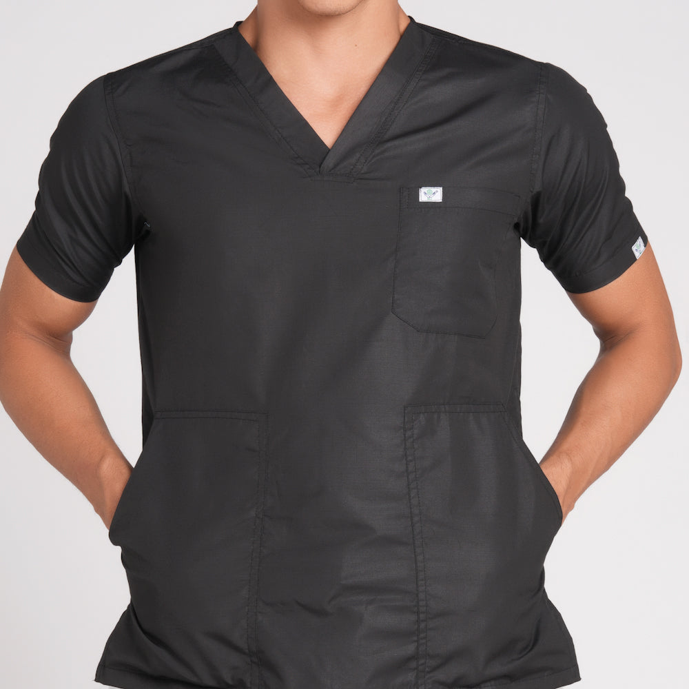 Scrub Suit (Top/Bottom)-Black