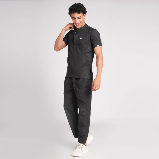Scrub Suit (Top/Bottom)-Black